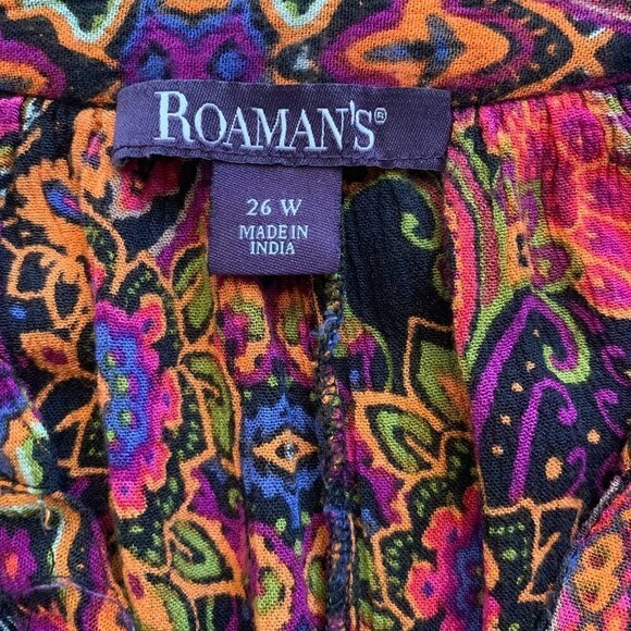 Roaman’s Short Sleeve Angelina Tunic Top Sz 26W #88J - Picture 8 of 8